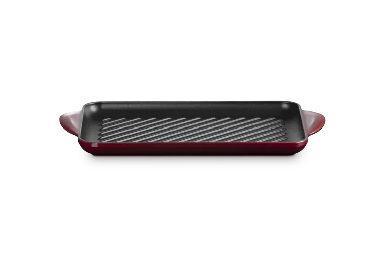 Grill rettangolare Tradition in ghisa vetrificata 32x22 garnet Grill rettangolare Tradition in ghisa vetrificata 32x22 garnet