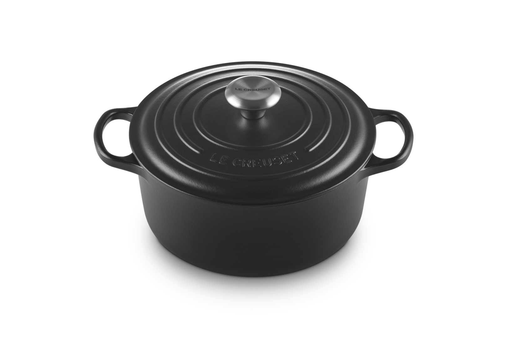 Cocotte rotonda Evolution in ghisa vetrificata cm. 26 nero matt