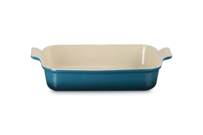 Pirofila rettangolare Tradition in gres vetrificato 32x25 deep teal