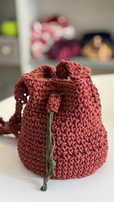 Borsa Secchiello all'uncinetto