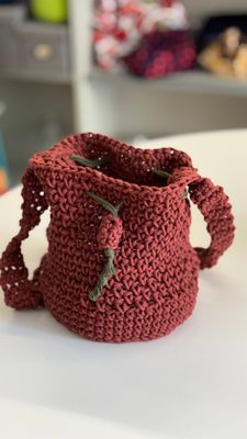 Borsa Secchiello all'uncinetto