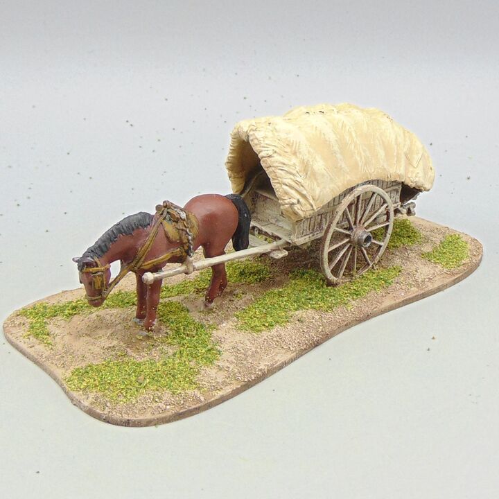 Grade C - Unidentified Manufacturer - C18th to C20th - Covered Supply Cart with Draught Horse