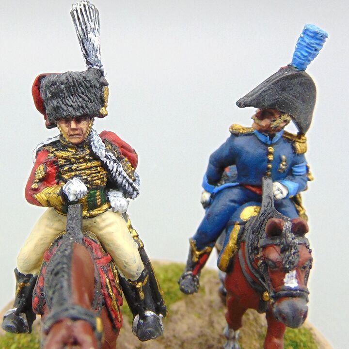 Grade C - Front Rank Miniatures - Napoleonic - French General Desnouettes & ADC