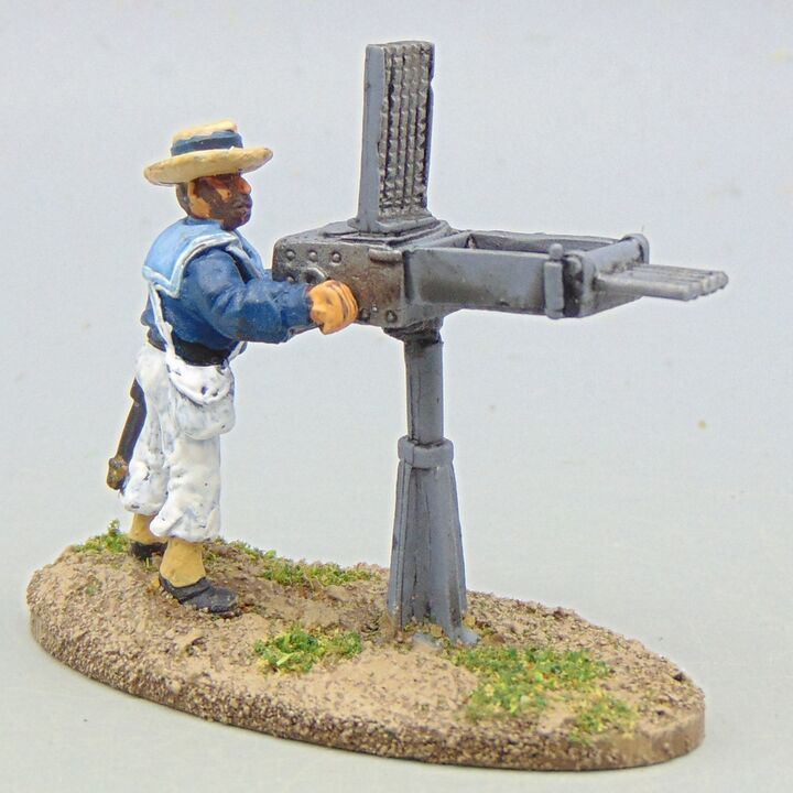 Grade D - Redoubt Enterprises - Mahdist War - British Naval Rating with Gardner Machine Gun Grade D - Redoubt Enterprises - Mahdist War - British Naval Rating with Gardner Machine Gun