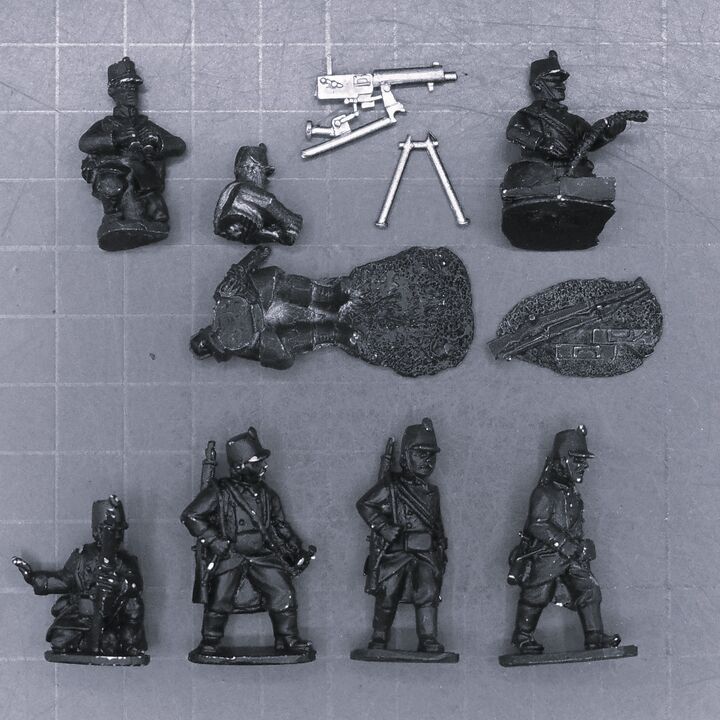 Brigade Models, WW1: Belgium Infantry Including HMG Team