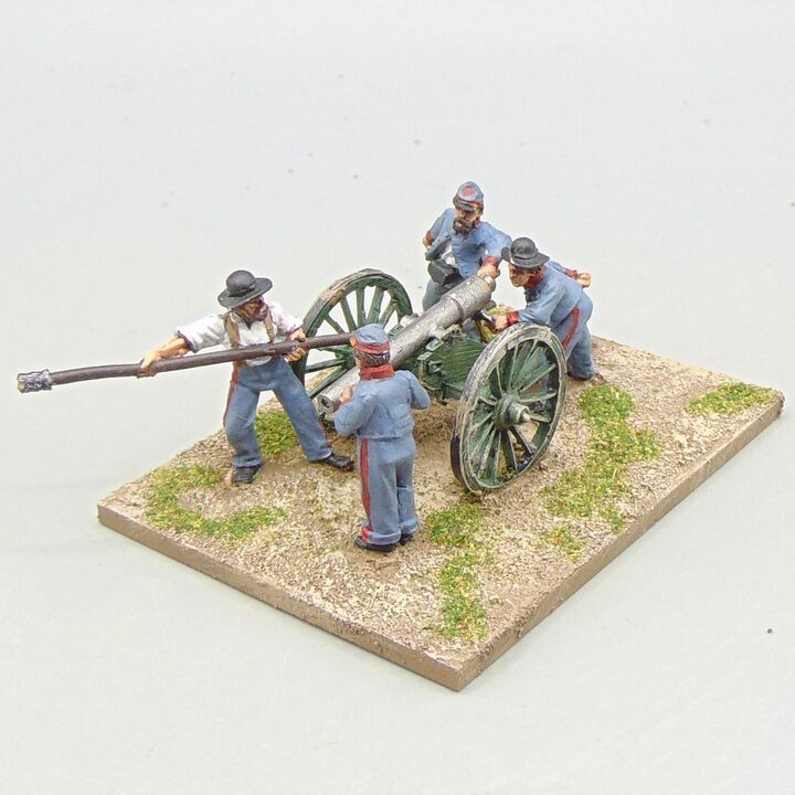 Grade C - Perry Miniatures - ACW - Confederate Parrot Rifled Field Gun & Crew