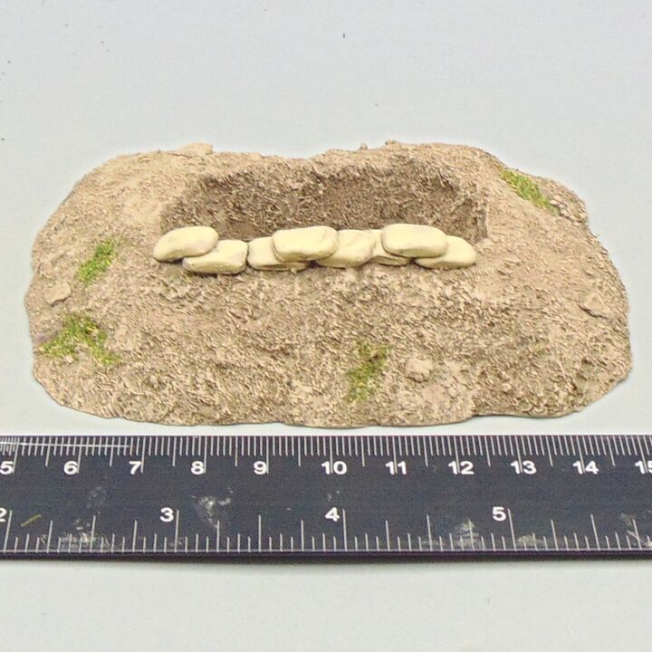Grade B - Ironclad Miniatures - C20th Terrain - Two Man Foxhole Grade B - Ironclad Miniatures - C20th Terrain - Two Man Foxhole