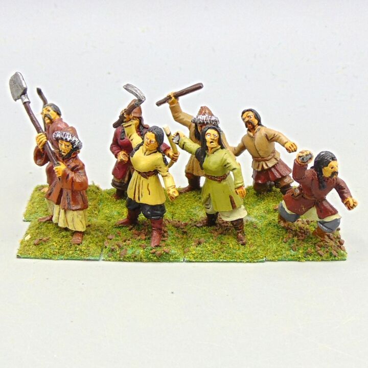Grade D - Unidentified Manufacturer - Steppe Tribes - Dismounted Men & Women with Improvised Weapons Grade D - Unidentified Manufacturer - Steppe Tribes - Dismounted Men & Women with Improvised Weapons