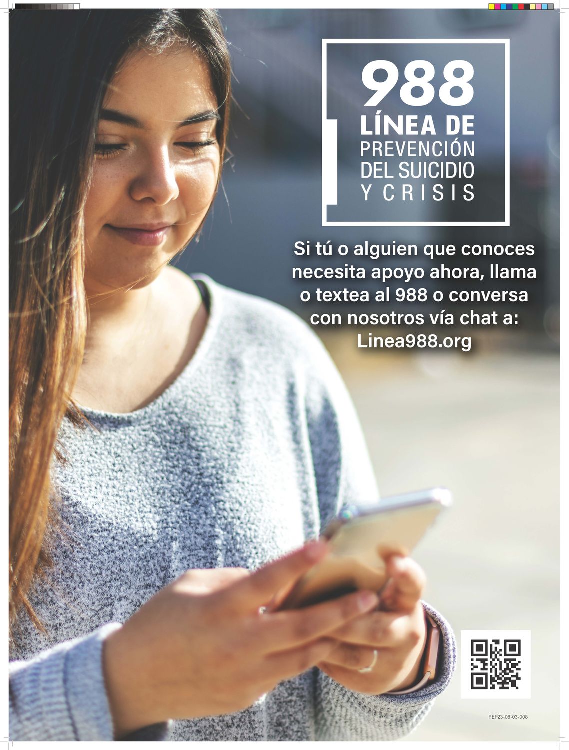 988 Suicide and Lifeline Crisis Poster (Spanish) SAMHSA