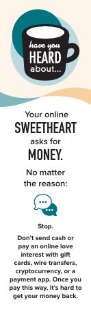 Romance Scams Bookmark - FTC