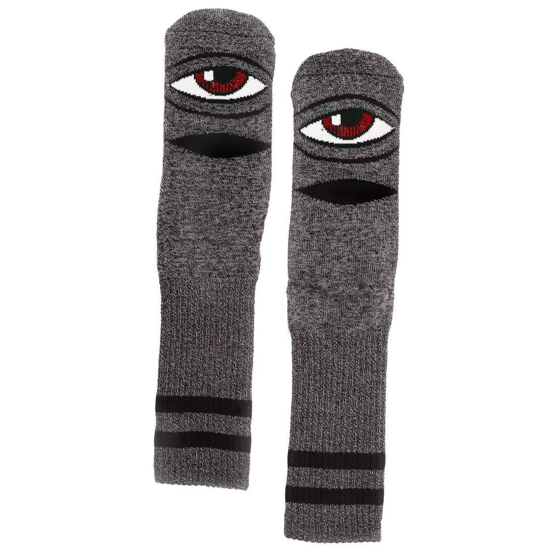 Toy Machine Sect Eye Socks Gray/Black Stripe Toy Machine Sect Eye Socks Gray/Black Stripe