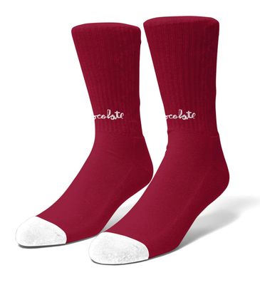 Chocolate Lost Chunk Socks Red