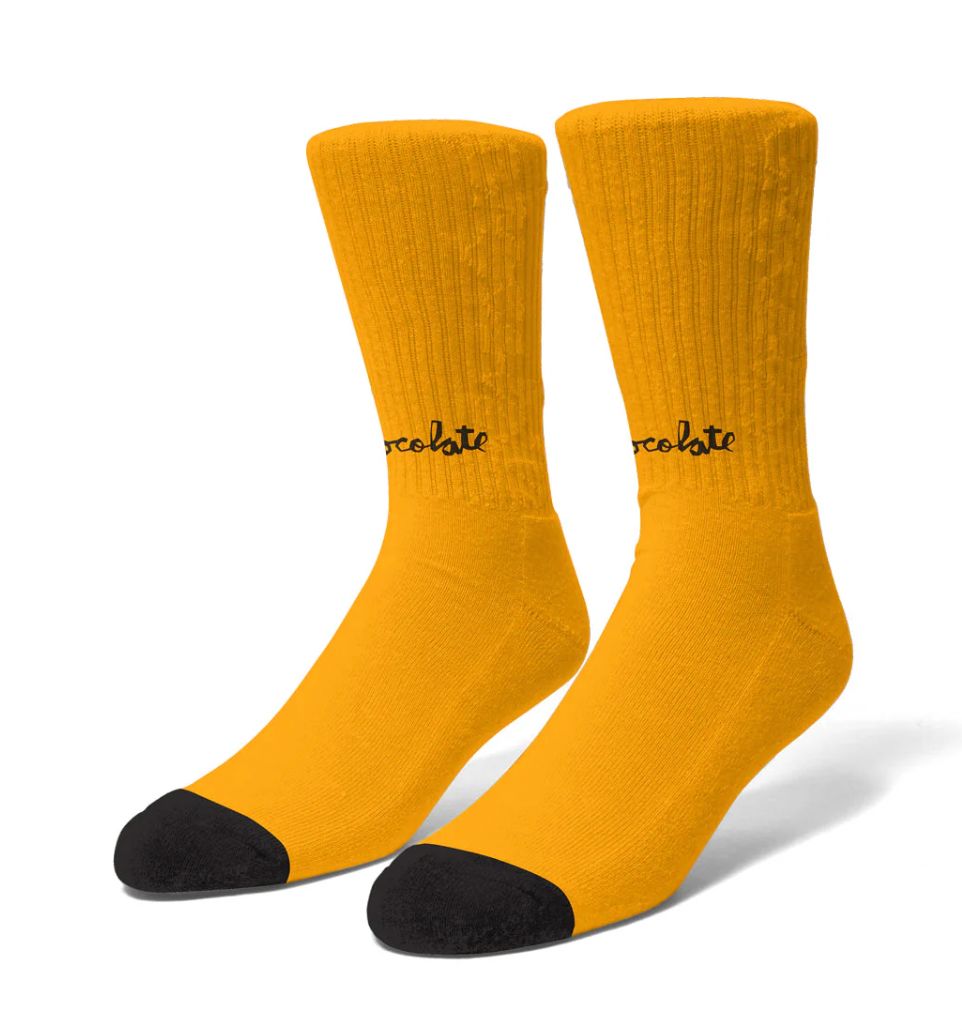Chocolate Lost Chunk Socks Gold