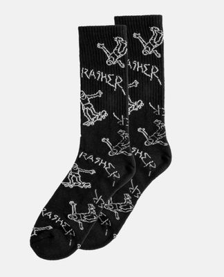 Thrasher Gonz Logo Socks Black/White