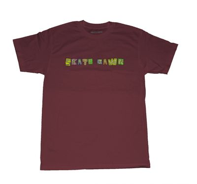 Skate Jawn Patchwork Tee Maroon