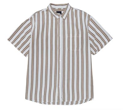 Vans Lawson Stripe Button Up White/Potting Soil Vans Lawson Stripe Button Up White/Potting Soil