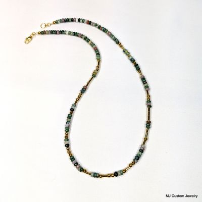 Indian Agate Morse Code LOVE Is All You NEED Necklace Indian Agate Morse Code LOVE Is All You NEED Necklace