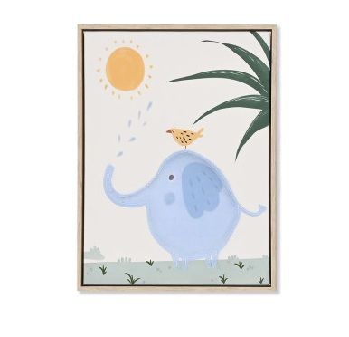 CUADRO LIENZO POLIESTER  ANIMAL 3D EFEFANTE