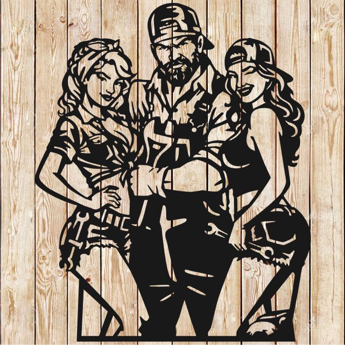 Spicy  Hot mechanic with chicks cutting file