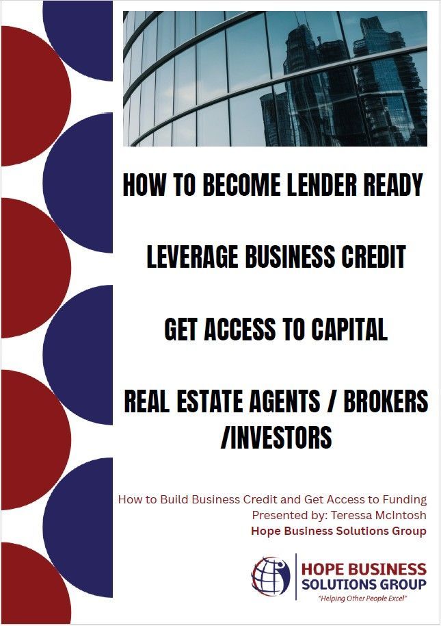 Hope Business Solutions Group: How To Leverage Business Credit & Access Working Capital
