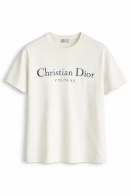 Christian Dior Couture White Men's Designer T-Shirt Luxury Cotton Dior Logo Tee