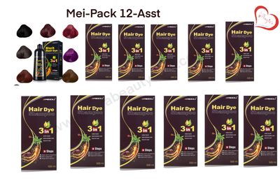 Meidu 3-in-1  Natural Ginger Hair Dye Shampoo For Man And Women Assorted Colors (please specify colors by message)