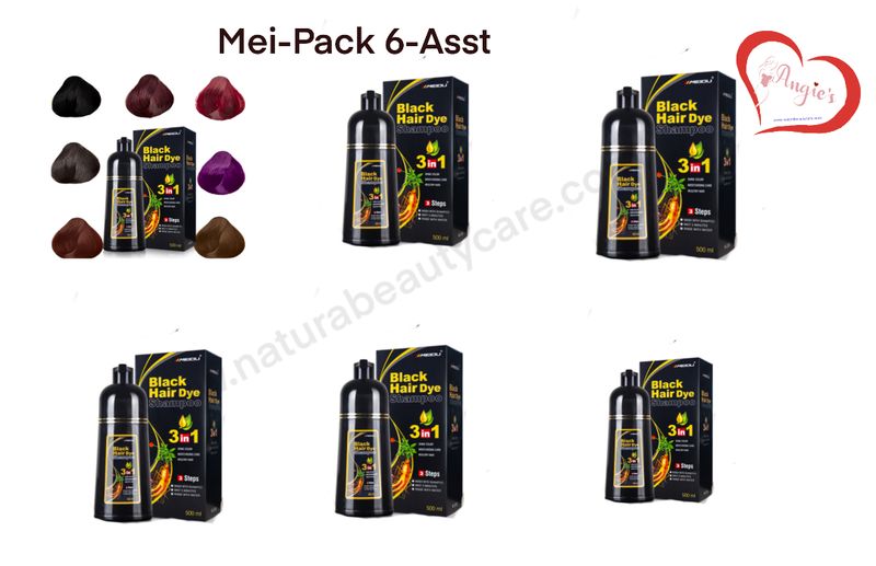 Meidu 3-in-1  Natural Ginger Hair Dye Shampoo For Man And Women Assorted Colors (please specify colors by message)