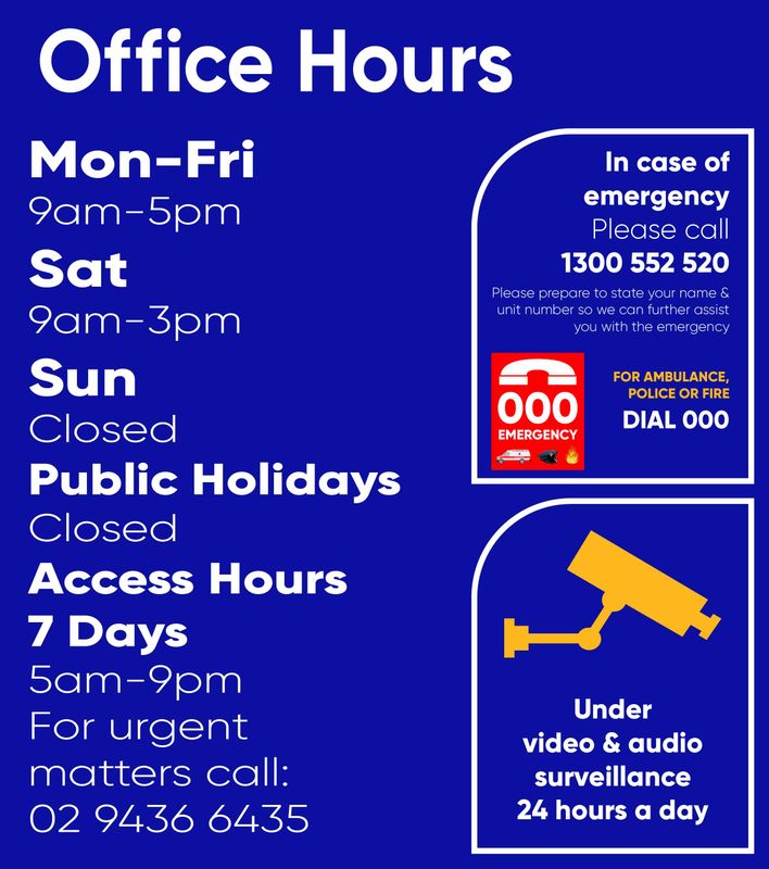 Narellan Office Hours Sign Plus - Panel