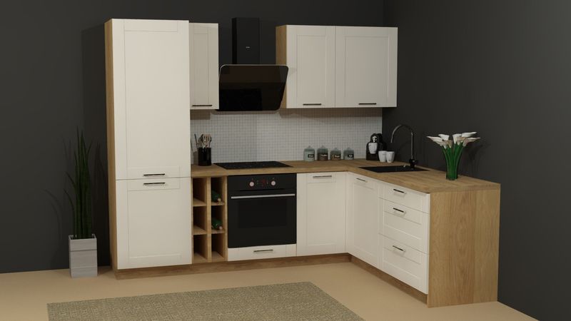 ​Hoekkeuken Edan 255x200 cm wit Canadian