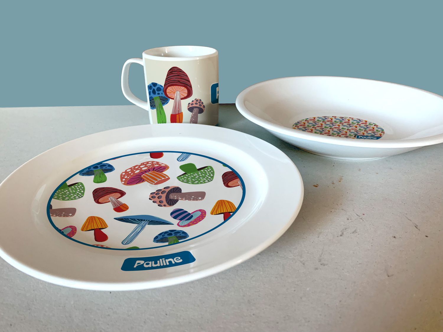 "Glückspilz" (Geschirr-Set, 3-tlg.)