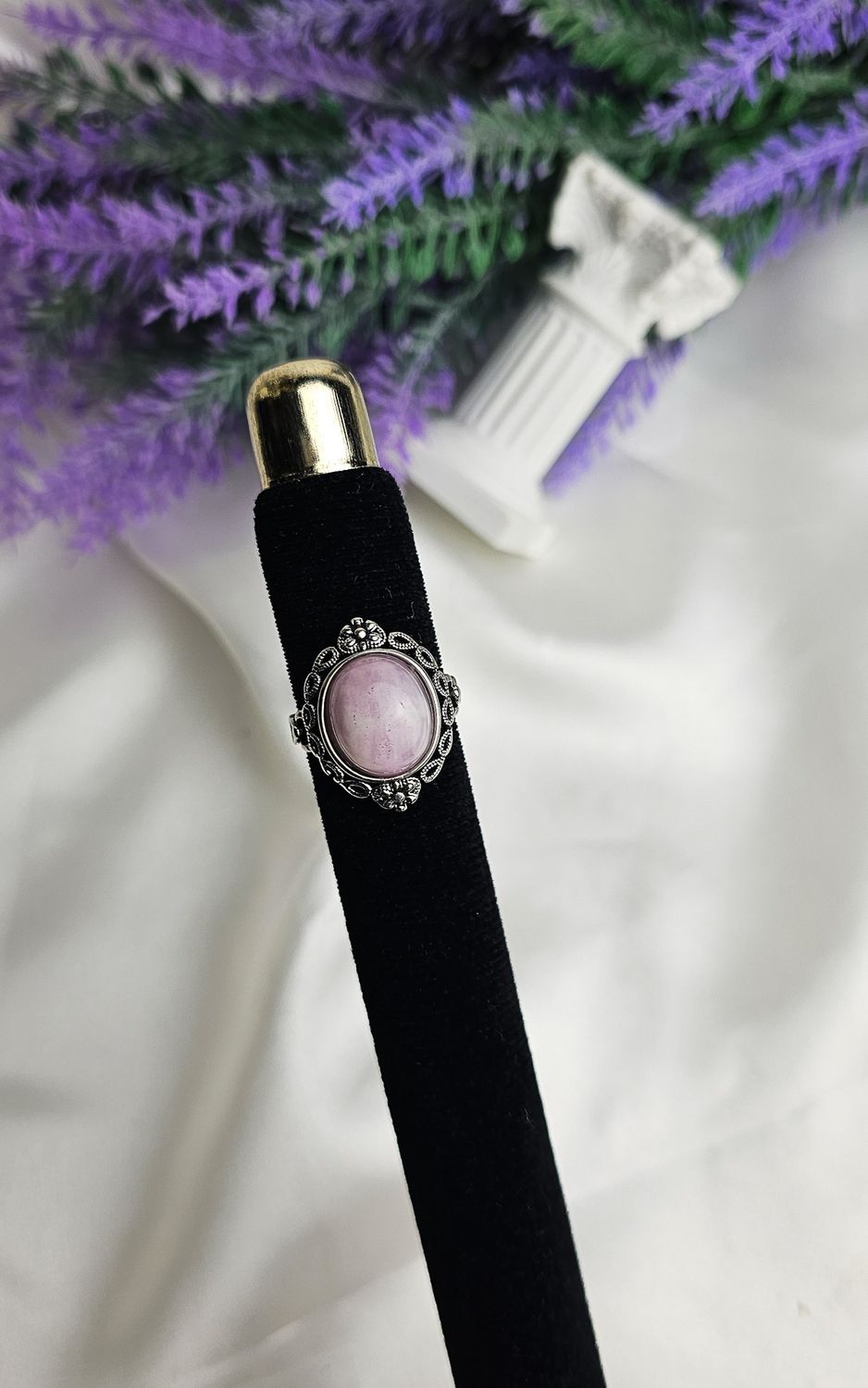 Adjustable Boho Ring in Kunzite n.1 (FROM SIZE 12)