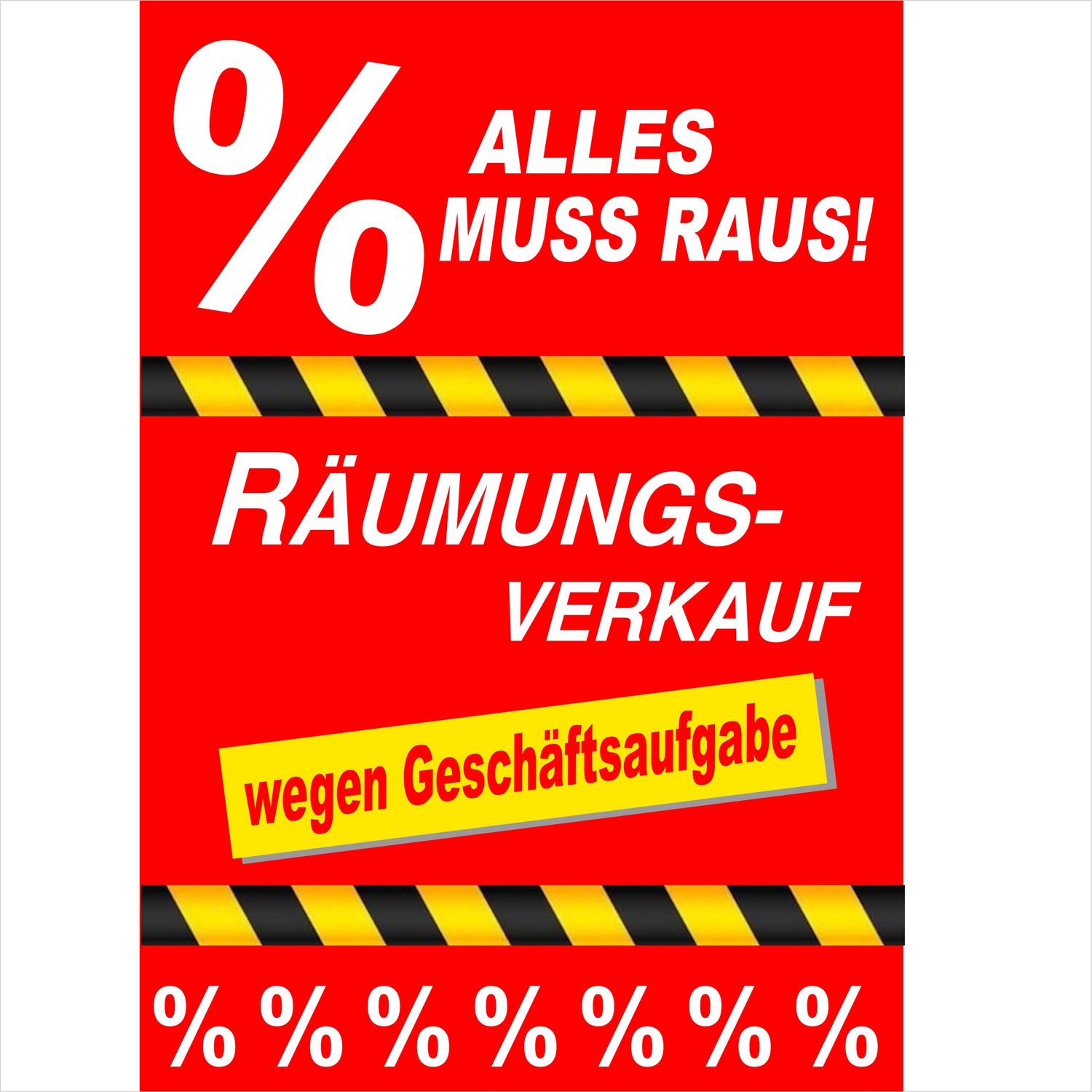 Räumungsverkauf - Aufkleber
