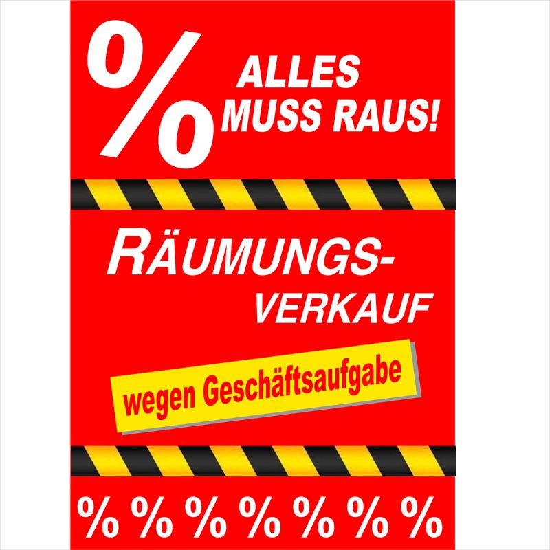 Räumungsverkauf - Aufkleber