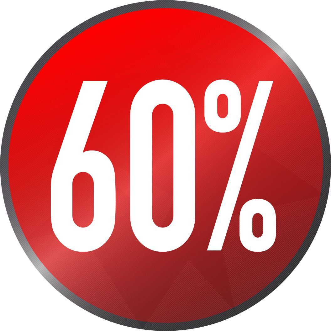 60 % Prozent Design 1 - Aufkleber