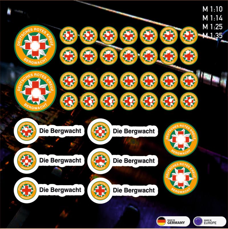 Bergwacht - Modellbau Decals Sticker