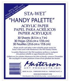 Sta-Wet Handy Palette Acrylic Paper - 8.5x7