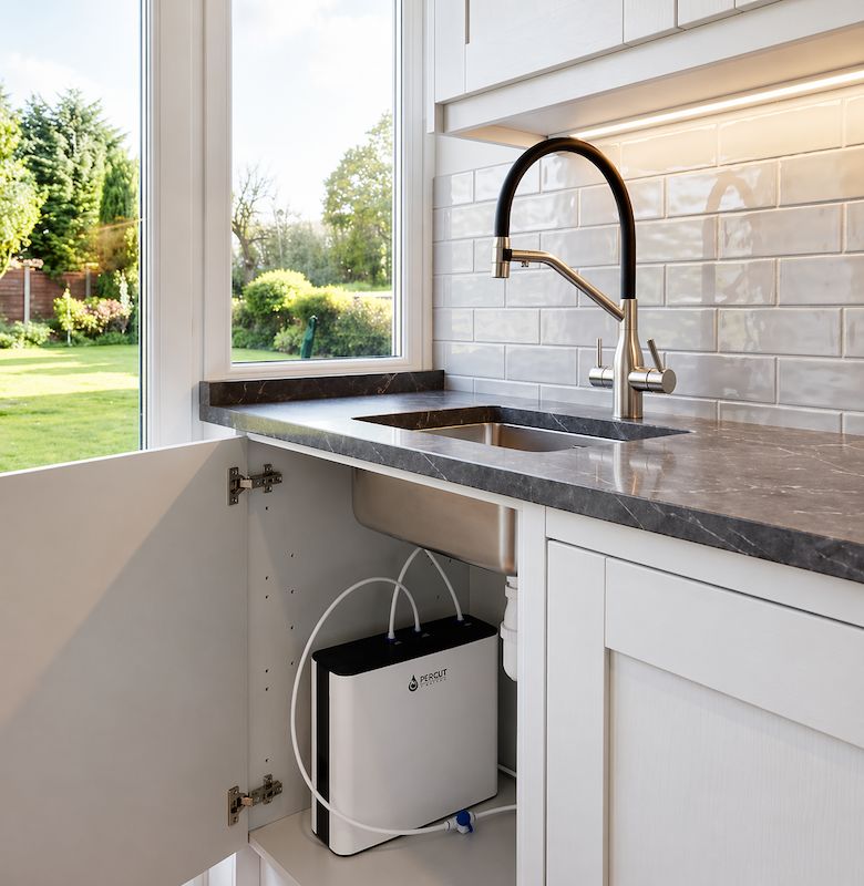 Bundle Offer: V-3E Under-sink Water Filter with 3-Way Magnetic Pull-Out Filtered Brush Chrome Tap