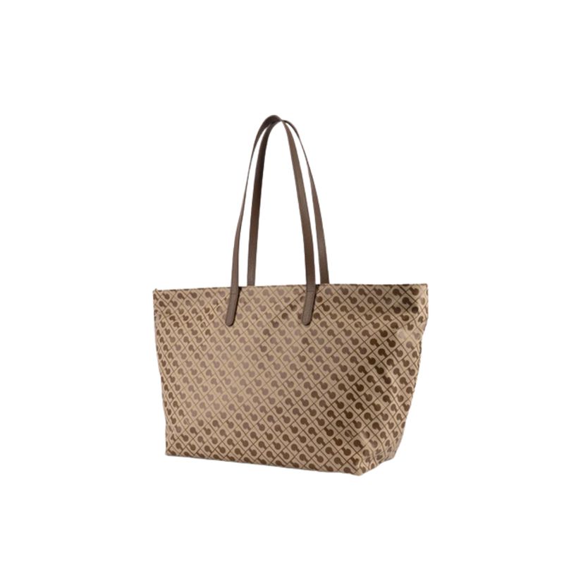 GHERARDINI - Shopper Grande in Softy - Tabacco/Burro