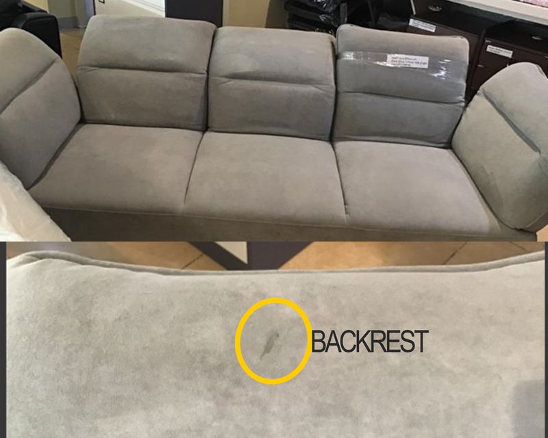 (SALE) Flotti Kiera 3 Seater Adjustable Backrest &amp; Armrest Sofa (Light Grey) (Backrest Small Stains &amp; Scratches)