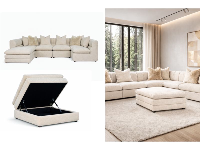 Modu Luxe Sectional, Beige