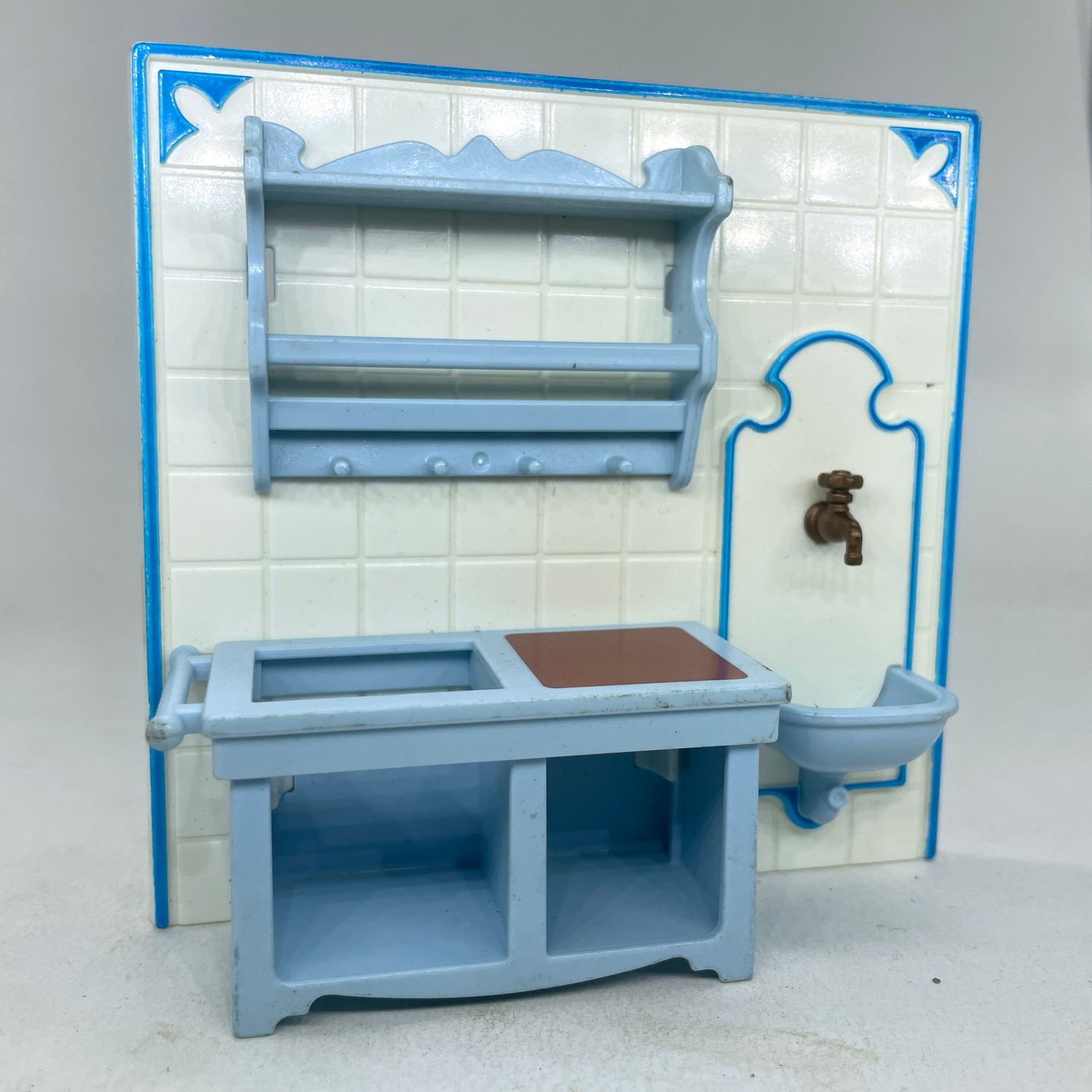 playmobil évier 1900 mur blanc