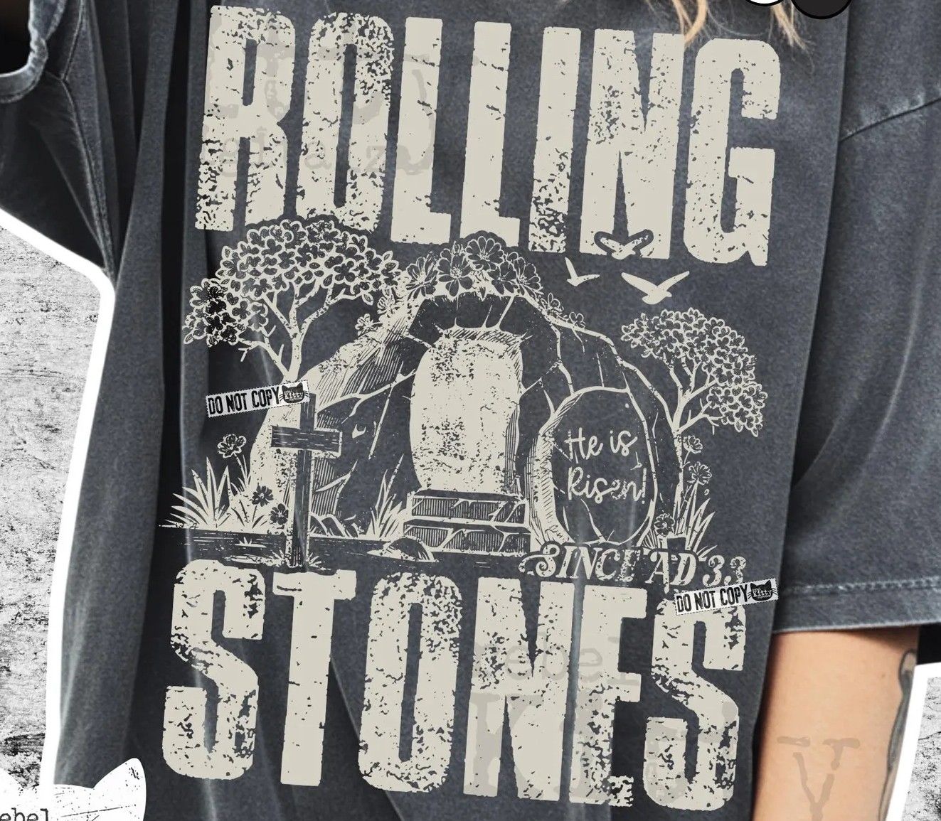 Rolling Stones Grey &amp; White