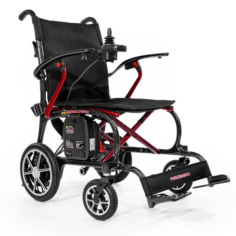 FORCEMECH ULTRALITE POWER WHEELCHAIR FULL CARBON FIBER FRAME 26 LBS WITHOUT BATTERY INSTALLED - DROP SHIPS FROM FACTORY