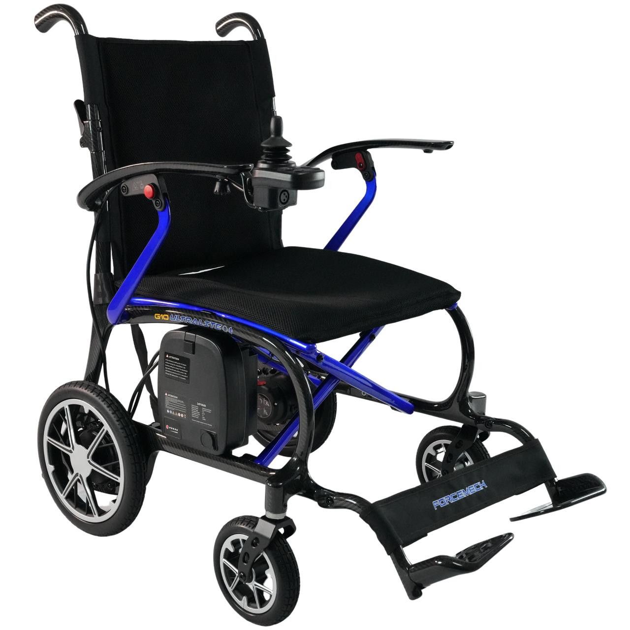 FORCEMECH ULTRALITE POWER WHEELCHAIR FULL CARBON FIBER FRAME 26 LBS WITHOUT BATTERY INSTALLED - DROP SHIPS FROM FACTORY