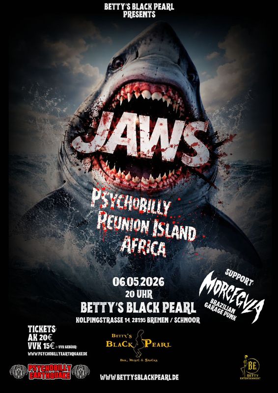 TICKET - JAWS + Morcegula - Bremen 06.05.26 @ Bettys Black Pearl