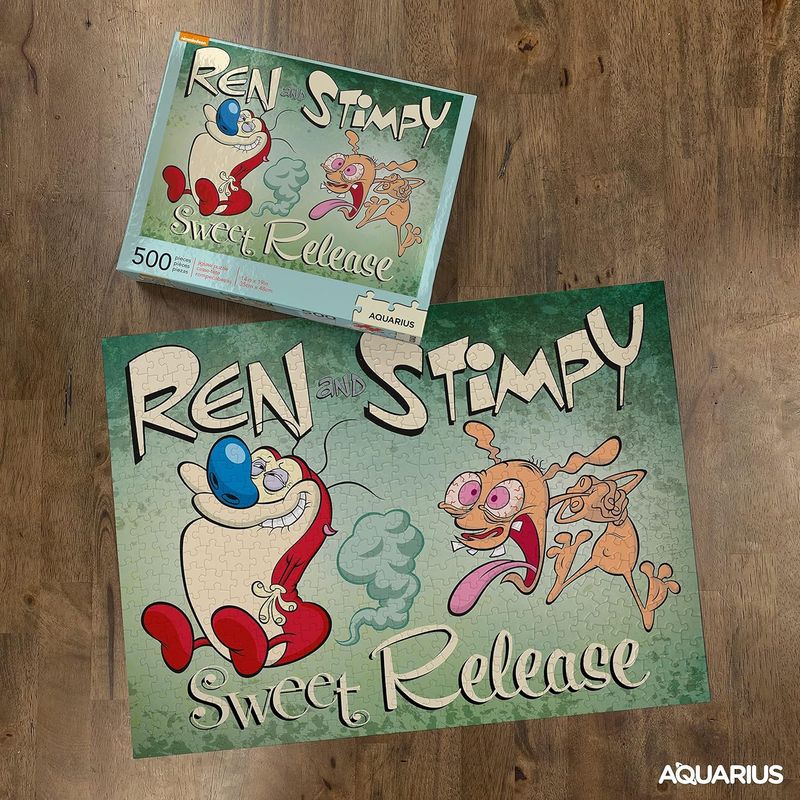 Aquarius Ren & Stimpy Sweet Release 500 Piece Jigsaw (Puzzle, NEW)