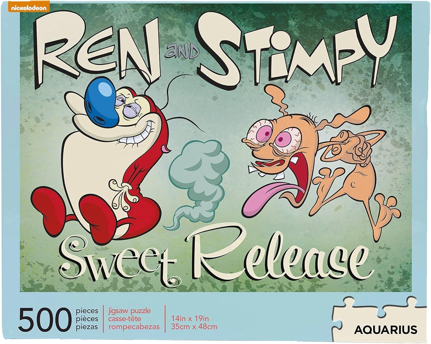 Aquarius Ren &amp; Stimpy Sweet Release 500 Piece Jigsaw (Puzzle, NEW)