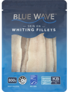 BLUE WAVE SKIN ON WHITING FILLETS FISH (800G) BAG BLUE WAVE SKIN ON WHITING FILLETS FISH (800G) BAG