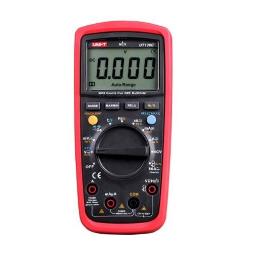 Multimetro UT139C TRMS Digitale CAT III 600V UNI-T per Elettricisti. Funzione NCV per Misurazione Campo EM