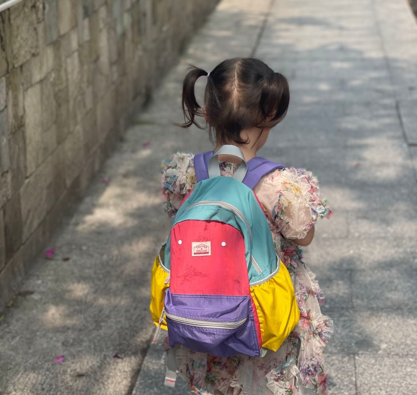 Triffer Multi Colour Patch Backpack Bag Triffer Multi Colour Patch Backpack Bag